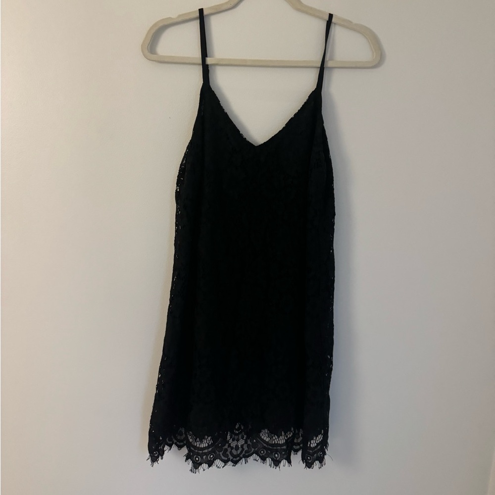 Black Lace Slip Dress